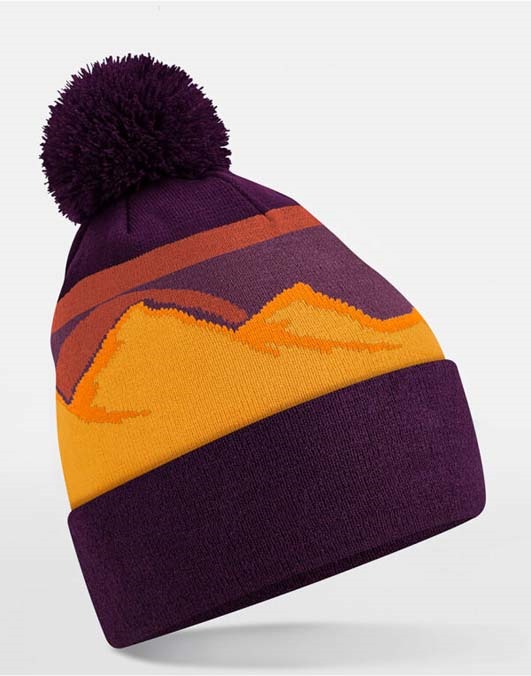 Mountain Peaks Pom Pom Beanie