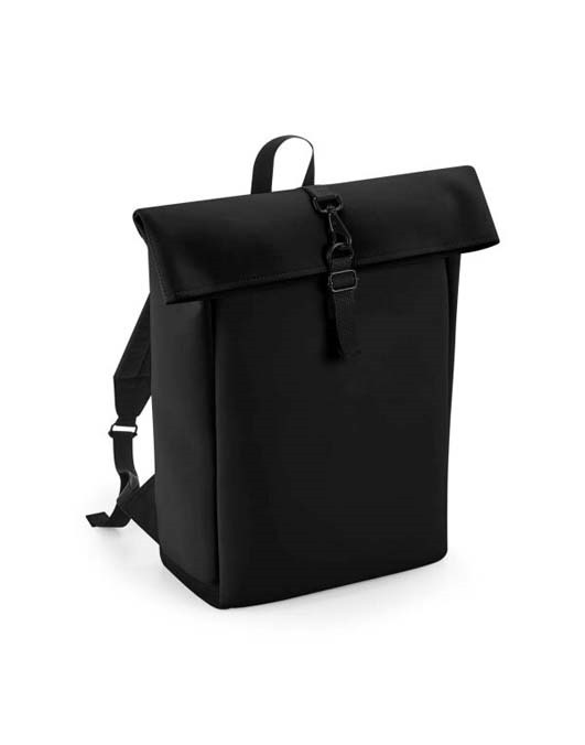 Matte PU Roll-Top Backpack