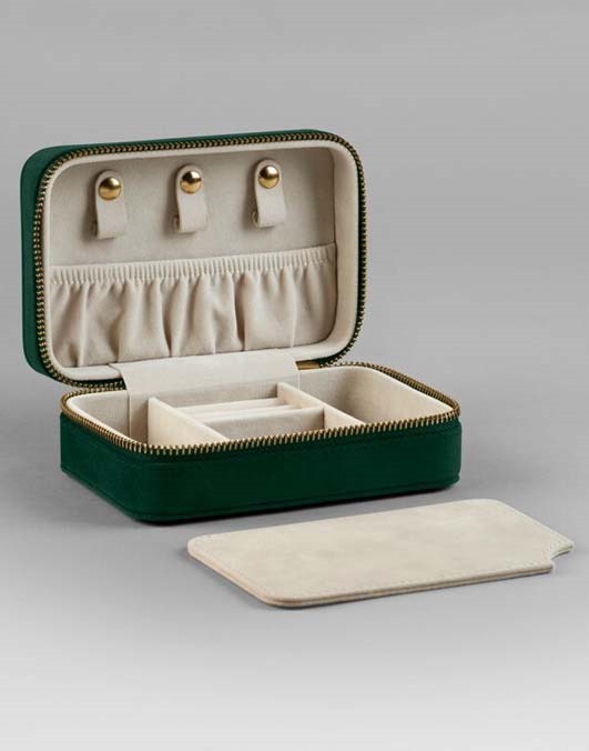 Velvet Travel Jewellery Box